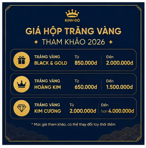 giá hộp trăng vàng bánh trung thu Kinh Đô